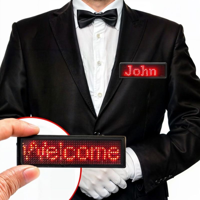 Comprar Escarapela Led Recargable Programable en Electroshopy